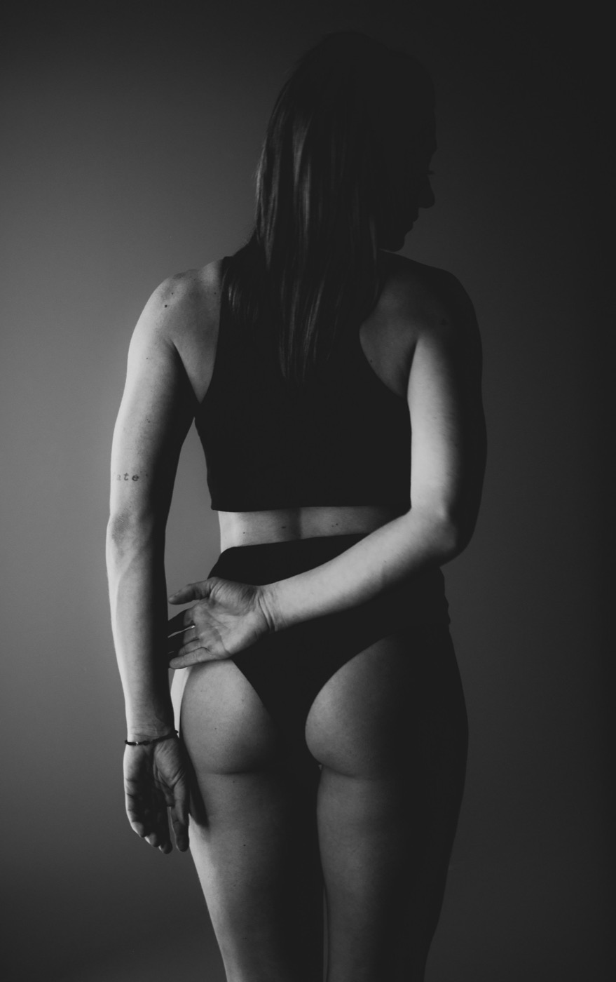 Black and white creator portrait